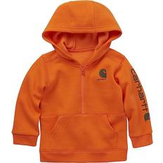 9-12M - Boys Hoodies Carhartt Boy's Long-Sleeve Half-Zip Sweatshirt - Exotic Orange