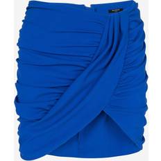 Skirts Balmain Draped jersey skirt bleu_electrique