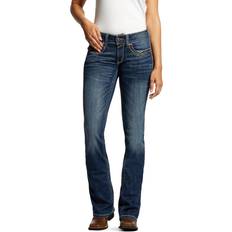 Equestrian Jeans Ariat Mid Rise Stretch Entwined Festival Boot Cut - Blue