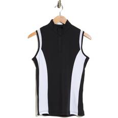 Évacuation de l'humidité Polos Callaway Women's Color Block Snap Front Sleeveless Golf Polo 12169132- caviar