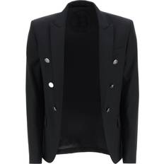 Balmain Woman Jackets Balmain Black Double-Breasted Blazer NOIR IT