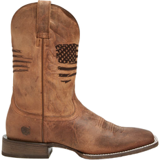 Brown - Men Riding Shoes Ariat Circuit Patriot M - Weathered Tan