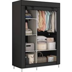 Calmootey Portable Wardrobe with 6 Shelves Clothing Storage