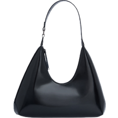 BY FAR Amber Semi Patent Leather Bag - Black