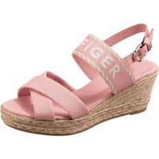 Donna - Rosa Espadrillas Tommy Hilfiger Espadrillas Seasonal Webbing Mid Wedge FW0FW07091 Rosa