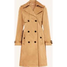 Stretch - Women Coats HUGO BOSS Double-Breasted Trench Coat With Buckled Belt - Beige
