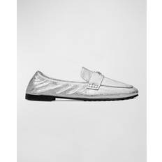 Tory Burch Ballet Loafer Shiny Silver