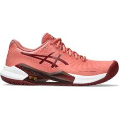 Asics Laced Racket Sport Shoes Asics Women's Gel-Challenger Tennis Shoes Light Garnet/Antique Red