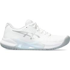 White Racket Sport Shoes Asics GEL-Challenger Women's Tennis Shoes White/Pure Silver