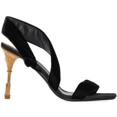 Heeled Sandals Balmain Moneta velvet sandals noir