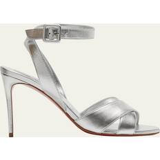 Christian Louboutin Mariza silver nappa laminato sandals