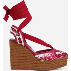 Dolce & Gabbana Espadrilles Dolce & Gabbana Printed brocade fabric wedge sandals