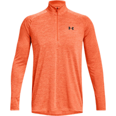 Under Armour Men's UA Tech ½ Zip Long Sleeve Top - Orange Blast/Orange Tropic