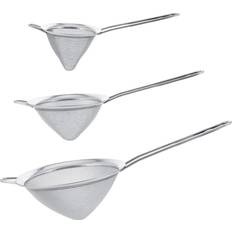 Tea Strainers U.S. Kitchen Supply Set 3 Premium Mesh Conical Tea Strainer