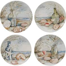 Ceramic Dessert Plates Certified International Coastal Landscape Set of 4 Salad Dessert Plate