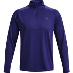 Golf - Men T-shirts Under Armour Men's UA Tech ½ Zip Long Sleeve Top - Sonar Blue/Black