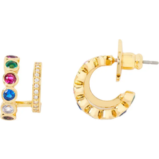 Kate Spade Dazzle Double Huggies Earrings - Gold/Multicolour