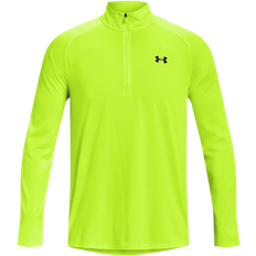 Golf - Green T-shirts Under Armour Men's UA Tech ½ Zip Long Sleeve Top - Lime Surge/Black