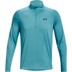 Golf - Hombre Camisetas Under Armour Men's UA Tech ½ Zip Long Sleeve Top - Glacier Blue/Black