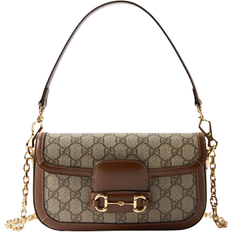 Roll Top Bags Gucci Horsebit 1955 Shoulder Bag - Beige/Ebony