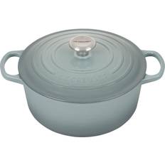 Cast Iron Cookware Le Creuset Sea Salt Signature Round with lid 1.37 gal 10.25 "