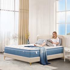 Double Beds - Full Spring Mattresses Rimensy 12 Inch Hybrid Gel Memory Coil Spring Mattress