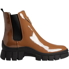 Patent Leather Chelsea Boots Guess Hestia - Cognac/Black