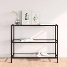 vidaXL Shelf Tempered Glass Console Table