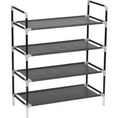 vidaXL 245628 Black Shoe Rack 23.6x26.4"