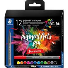 Staedtler brush pen Staedtler Brush Pen Pigment Basic 12 Stk/Ass Fjernlager, 5-6 dages levering