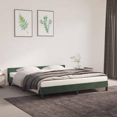 Testiere vidaXL Giroletto Con Verde Scuro 160x200 cm in Velluto Testiera