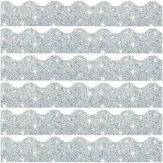 Silver DIY Trend Enterprises Terrific Trimmers Scalloped Border 2.25" x 195' Silver