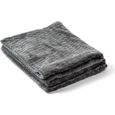Polyester Filtar Kosta Linnewäfveri Fleecepläd Jaquard Filt Grå (170x130cm)