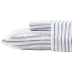 Textiles Nautica Skinny Yacht Stripe Harbor Bed Sheet White