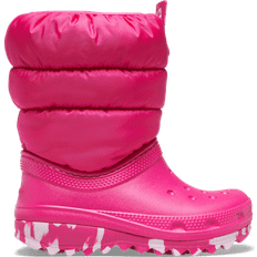 Rosa Winterschuhe Crocs Kid's Classic Neo Puff Boot - Candy Pink