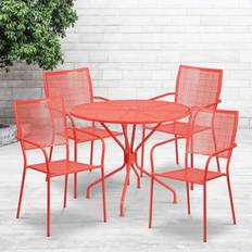 Orange Garden Table Flash Furniture Oia Commercial Grade