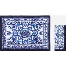 Cloth Napkins Dolce & Gabbana Set Linen Placemat Cloth Napkin Blue