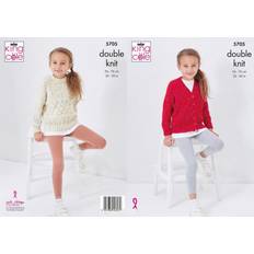 Patrones de Bordado King Cole 5705 DK Pattern Girls Lace Cardigan & Sweater