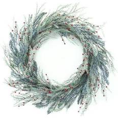 Red berry wreath Melrose Red Pine Berry Artificial Christmas Wreath 20.25-Inch Decoration