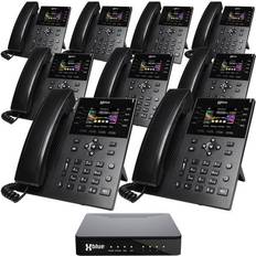 Landline Phones XBLUE QB1 14-Line Corded Conference Telephone System Bundle, Black qb1-ip8g-4x9 Black