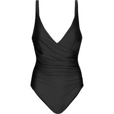 Dame - Elastan/Lycra/Spandex Badedragter Cartel Copenhagen Medewi Draperet Onepiece - Nero