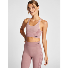 Beige - Fitness & Gym Soutiens-gorge Hummel Hmlclea Seamless Sports Top - Woodrose/Rose Taupe Melange Female