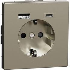 Schneider Electric Merten Schuko-stikkontakt med USB-oplader MEG2367-6036