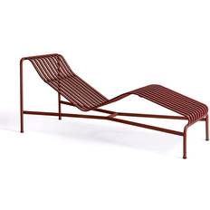 Hay Lettini solari Hay Palissade Chaise Longue 164.5x65.5x70 cm Eisenrot/Pulverbeschichtet