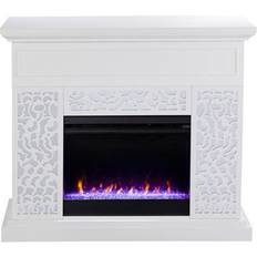 White Fireplaces Southern Enterprises Wansford Color Changing Fireplace