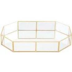 Portagioie Premier Octagonal Cosmetics Tray Clear Gold by Fifty Five South