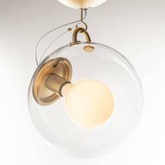 Artemide Dæmpbare Loftplafonder Artemide Miconos Glas Loftlampe i Messing Guld Loftplafond
