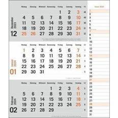 Orange Calendriers Heye times&more 3-Monatsplaner, orange 2024