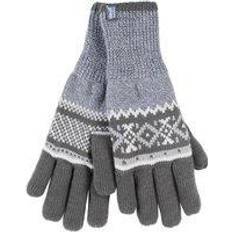 Polyester Pot Holders Heat Holders Striped Nordic Fairisle Zig Fleece Gloves Pot Holders Grey