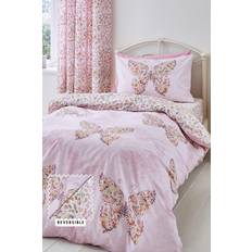 Catherine Lansfield Enchanted Butterfly Duvet Cover Pink (200x200cm)